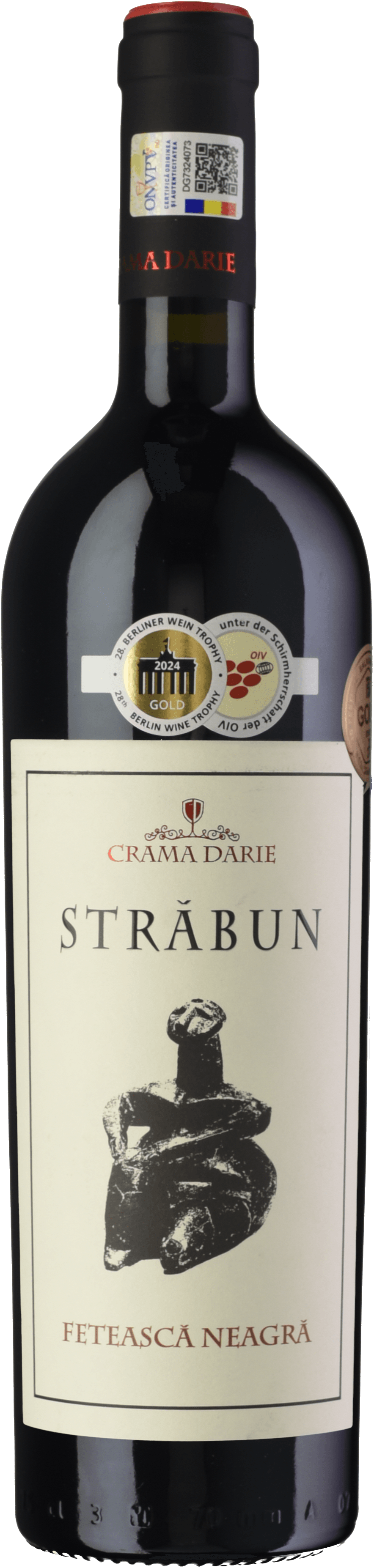Sticlă de vin Străbun Fetească Neagră 2022, Fetească Neagră, 2022