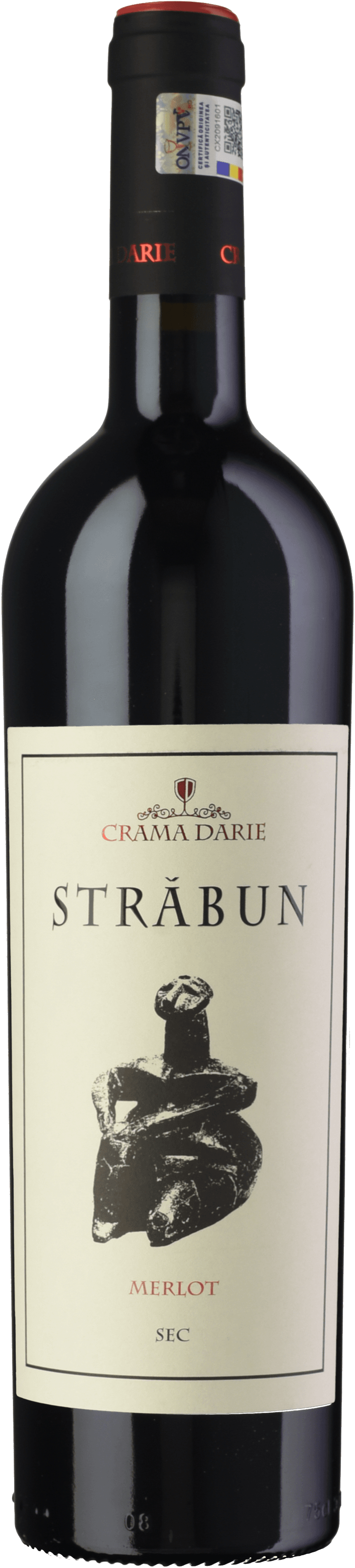 Sticlă de vin Străbun Merlot 2022, Merlot, 2022